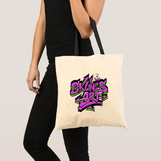 SklinesArt – Bold Graffiti Logo トートバッグ (正面(商品))