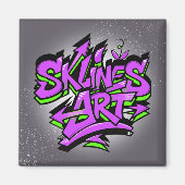 SklinesArt – Bold Graffiti Logo マグネット (正面)
