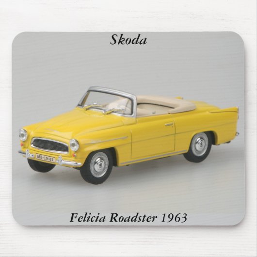 Skodaのフェリシアのロードスターの1963年のマウスパッド マウスパッド (正面)