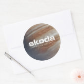 Skoda – 木星を追いかける – 丸いステッカー ラウンドシール (封筒)