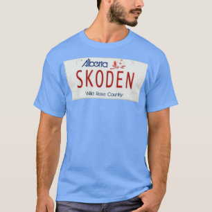 SKODENアルベルタライセンスプレート Tシャツ