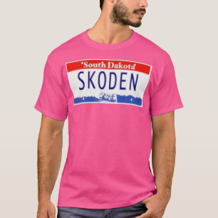 SKODENサウスダコタライセンスプレートロング Tシャツ