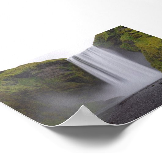 Skofafoss waterfall ポスター (角)