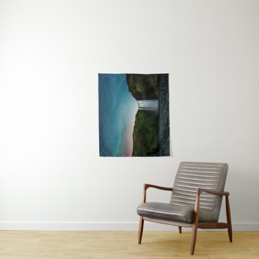 Skógafossの夜 タペストリー (インサイチュ)