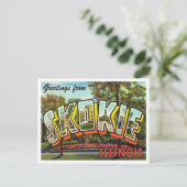 Skokie, Illinois Vintage Travelの挨拶 ポストカード (スタンド正面)