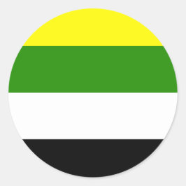 Skoliosexual Pride Flag  ラウンドシール