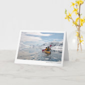 Skontorpの入江でカヤックを漕ぎます、楽園港 カード (黄色い花)