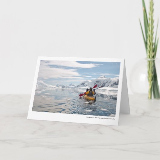 Skontorpの入江でカヤックを漕ぎます、楽園港 カード (正面)