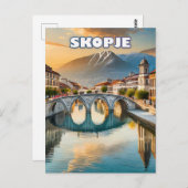 Skopje, cœur vibrant de la Macédoine du Nord ポストカード (正面/裏面)