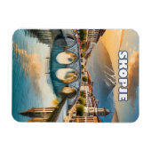 Skopje, cœur vibrant de la Macédoine du Nord マグネット (横)