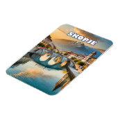 Skopje, cœur vibrant de la Macédoine du Nord マグネット (左側)