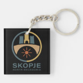 Skopje North Macedonia Europe キーホルダー (裏面)