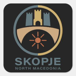 Skopje North Macedonia Europe スクエアシール