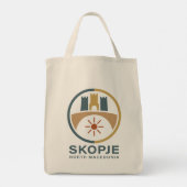 Skopje North Macedonia Europe トートバッグ (裏面)