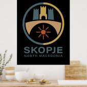 Skopje North Macedonia Europe ポスター (キッチン)