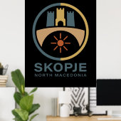 Skopje North Macedonia Europe ポスター (ホームオフィス)