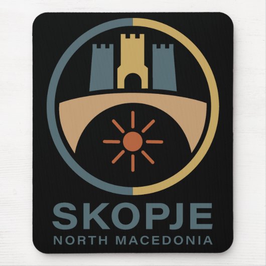 Skopje North Macedonia Europe マウスパッド (正面)