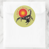 Skorpion 24. Oktober bis 22. November Aufkleber ラウンドシール (バッグ)