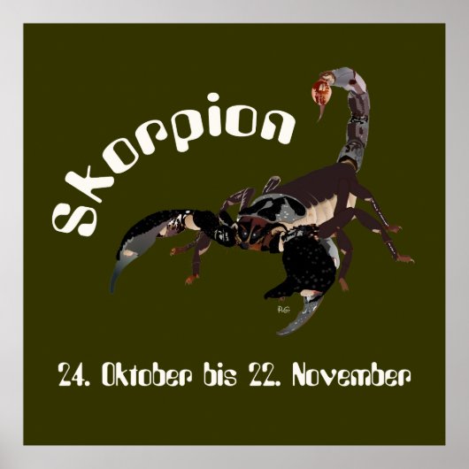 Skorpion 24. Oktober bis 22. November Poster ポスター (正面)
