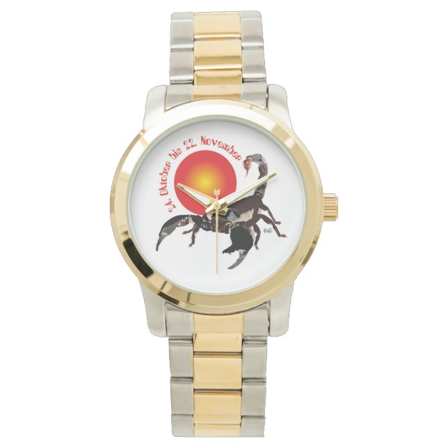 Skorpion 24. Oktober bis 22. November Uhr 腕時計 (正面)