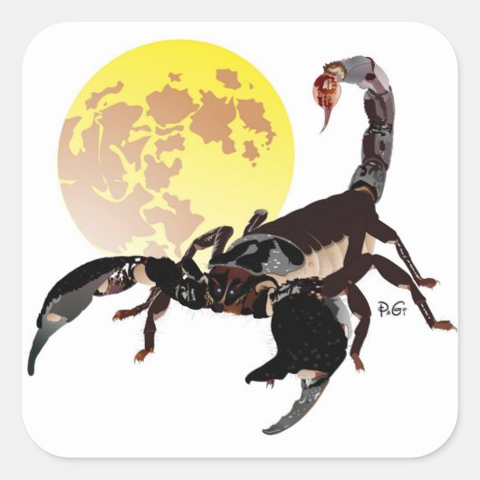 Skorpion Aufkleber スクエアシール (正面)