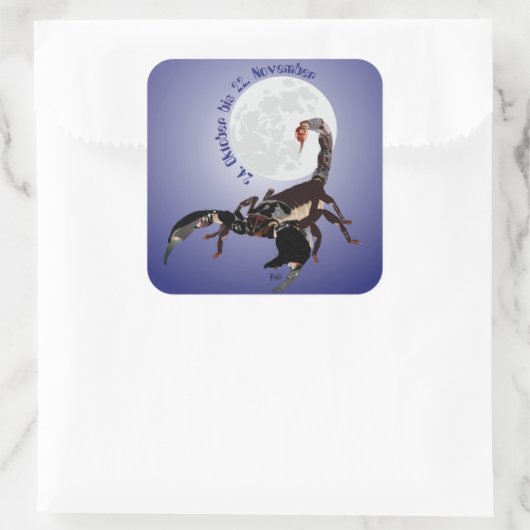 Skorpion Aufkleber スクエアシール (バッグ)