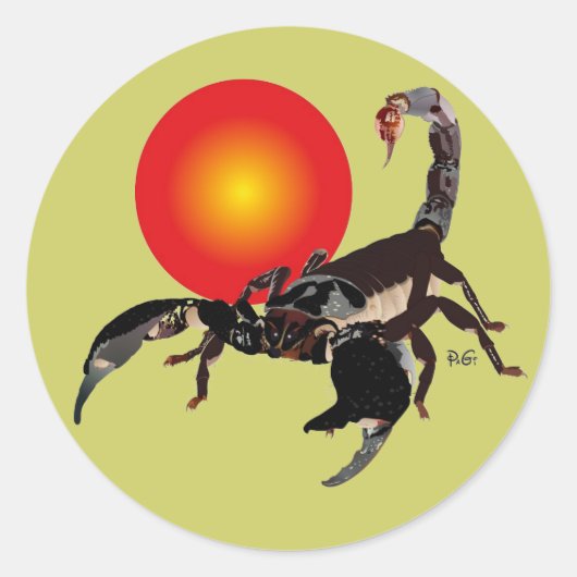 Skorpion Aufkleber ラウンドシール (正面)