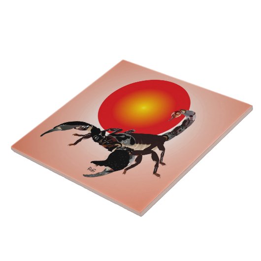 Skorpion Keramik Fotofliese タイル (側面)