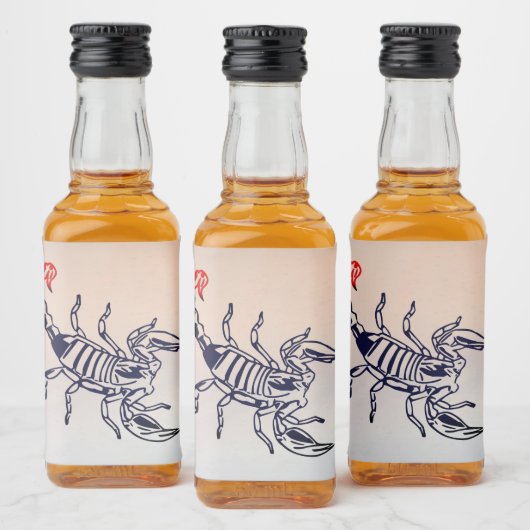 Skorpion mit rotem Stachel リキュールボトルラベル (ボトル)