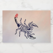 Skorpion mit rotem Stachel リキュールボトルラベル (シングルラベル)