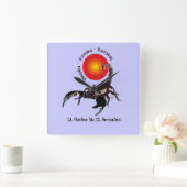 Skorpion - Sternzeichen Uhr スクエア壁時計 (ホーム)