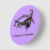 Skorpion - Sternzeichen Uhr ラウンド壁時計 (傾斜)