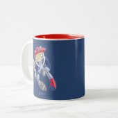 Skribbles: 愛国者は行きます ツートーンマグカップ (正面左)