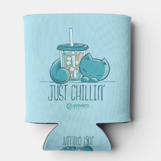 Skribbles: Just chillin' （青） 缶クーラー (裏面)