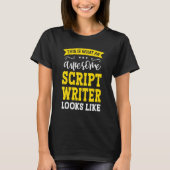 Skript Writer Job Title Employee Funny Worker Skri Tシャツ (正面)