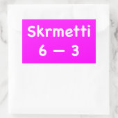 Skrmetti 6 -- 3 長方形シール (バッグ)