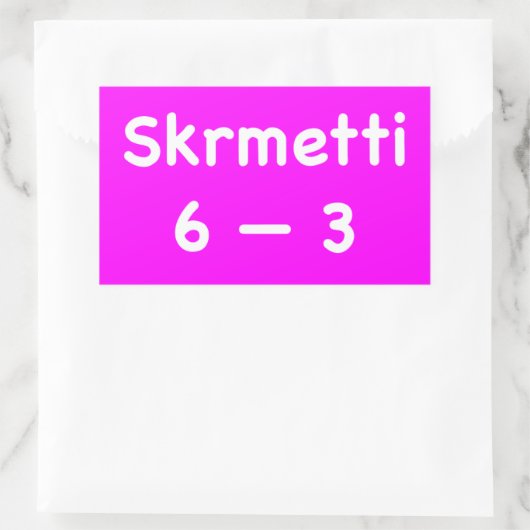 Skrmetti 6 -- 3 長方形シール (バッグ)