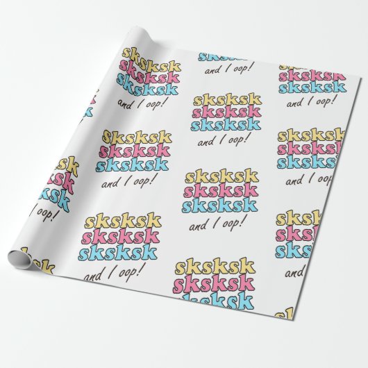 skskskとI Oop VSCOガールギフト ラッピングペーパー (アンロールド)