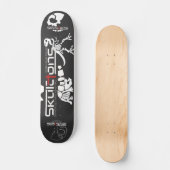 SKULETONS with T-REX & Triceratops スケートボード (正面)