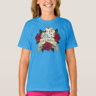 Skull花のDia de los Muertos Ringerのワイシャツ Tシャツ