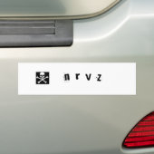 skull2、n r v z バンパーステッカー (車上)