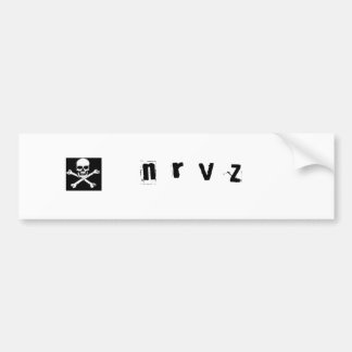 skull2、n r v z バンパーステッカー