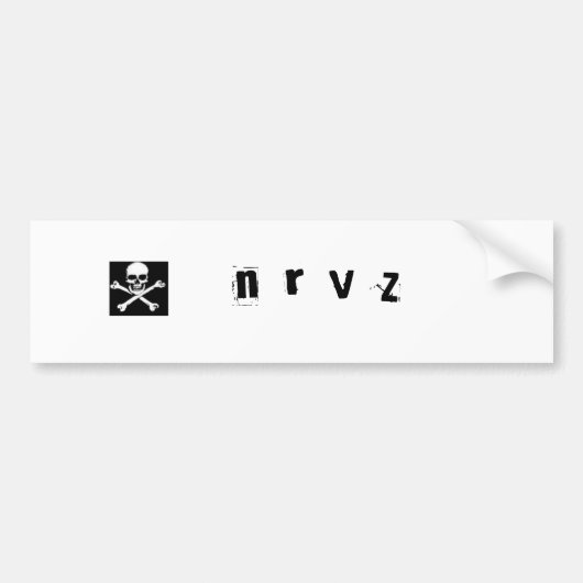 skull2、n r v z バンパーステッカー (正面)