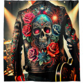 Skull シャワーカーテン (正面)