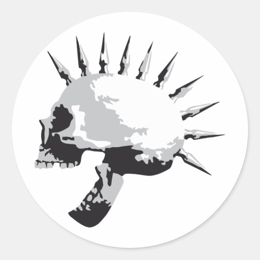 skull ラウンドシール (正面)