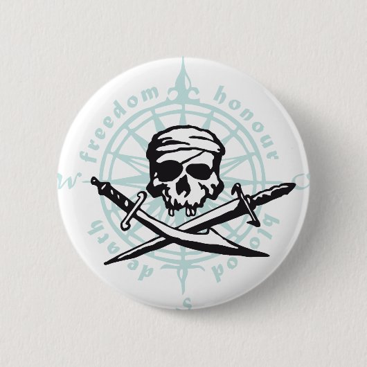 skull 缶バッジ (正面)