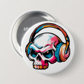 Skull 缶バッジ (正面&裏面)