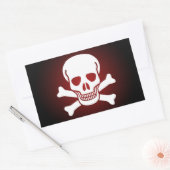 skull 02 長方形シール (封筒)