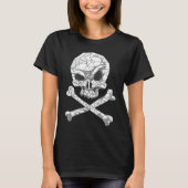 Skull And Bones Geometric Bizarre Dark Tシャツ (正面)