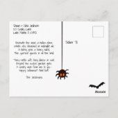 Skull and Bones | Spooky Halloween Greetings ポストカード (裏面)